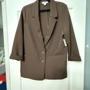 Old Navy Brown Blazer Jacket Women’s Size Large